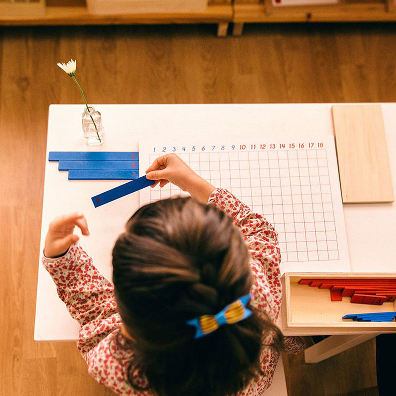 child with blocks